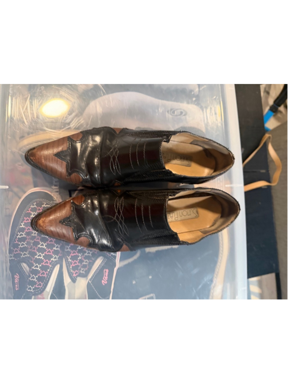 Women's Sutton Plaza Black & Brown Ankle Boots Size 8.5